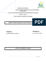 Bilan Thermique de La Salle de Master1 de ESMER