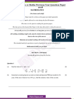 ICSE Class 10 Maths Previous Year Question Paper 2018