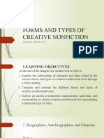 Forms and Types of Creative Nonfiction