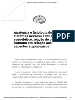 Anatomia e Fisiologia Dos Sistemas Nervoso e Músculo Esquelético