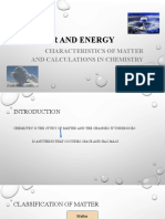 SCI 104 Lecture 2 Characteristics of Matter and Calculations in Chemistry