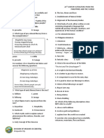 Diagnostic Test-21st Century Literature - Grade 11