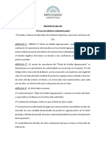 Proyecto Titulo de Crédito Agropecuario