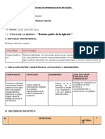 Sesion de Religión Somos Parte de Iglesia