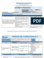 517 Anatomía y Fisiología I Plan de Estudio 2018