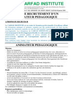 Avis de Recrutement - Carfad - Institute - Avec - Description - Institut - Bon