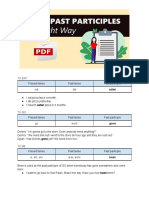 Past Participle List PDF