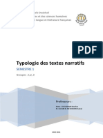 Typologie Des Textes Narratifs Chougrani Hayani