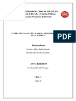 Resumen de Interpretación Ecléctica o Mixta Del Acto Jurídico