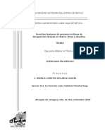 Tesina 10. Derechos Humanos de Personas Victimas de Desaparicion Forzada en México. Retos y Desafios