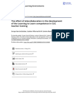 The Effect of Telecollaboration in The Development of The Learning To Learn Competence in CLIL Teacher Traininginteractive Le