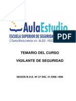 Temario Del Curso Vigilante de Seguridad