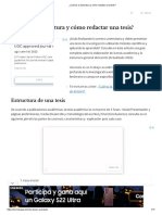 ¿Cuál Es La Estructura y Cómo Redactar Una Tesis?