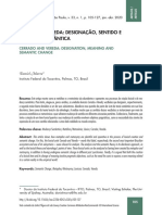 Cerrado e Vereda - Designação, Sentido e Mudança Semântica