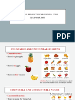 Countable and Uncountable Nouns - Food Slides