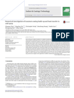 Numerical Investigation of Transient Coating Build-Up and Heat Transfer in