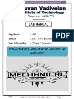 Ge6261 Computer Aided Drafting and Modeling Lab (Mech)