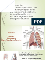 Lesson 3 Responses To Altered Ventilatory Function