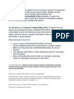 A Confidentiality Policy Explains How The Company Expects Its Employees To Treat The Information They Receive About Clients