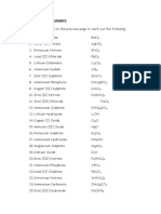 Formulation and Balancing Answers