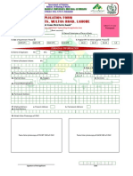 Membership Form For FGEHA Heights Multan Road Lahore Changed