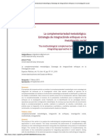 La Complementariedad Metodológica - Estrategia de Integraciónde Enfoques en La Investigación Social