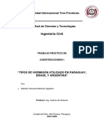 Tipo de Hormigón Utilizado en Paraguay, Brasil y Argentina