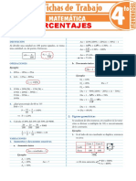 Porcentajes para Cuarto Grado de Secundaria