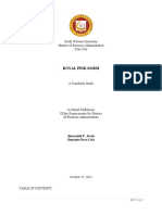 Bernadeth P. Jacob, Bennette Dave Calo MBA 501 - FEASIBILITY STUDY