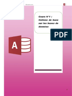 Cours1 - Notions de Base Sur Les Bases de Données Access