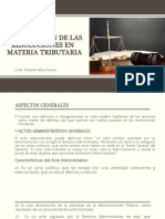 Impugnación de Las Resoluciones en Materia Tributaria