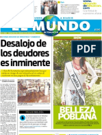 Portada El Mundo de Tehuacán 19 Julio