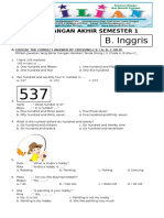 Soal UAS Bahasa Inggris Kelas 4 SD Semester 1 (Ganjil) Dan Kunci Jawaban (WWW - Bimbelbrilian.com) - Removed