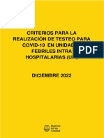 Criterios para La Realizacion de Testeos Covid Diciembre 2022