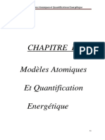 CHIMIE - COURS 4 - Modéles Atomiques Et Quantifications Energétique