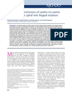 Long-Term Effectiveness of Canine-To-Canine Bonded Exible Spiral Wire Lingual Retainers