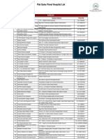 Panel Hospital List August 2018