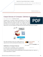 Output Devices of Computer: Definition & Examples