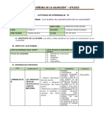 Sesion de Aprendizaje-Los Medios de Comunicación en Mi Comunidad