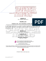 Stranger Things Transcript 101 Chapter One The Vanishing of Will Byers