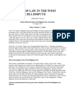 The Rule of Law in The West Philippine Sea Dispute