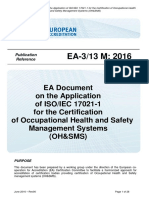 EA-3-13 (2016) On The Application To OH&SMS