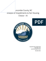 Buncombe County, NC Analysis of Impediments To Fair Housing Choice 2022