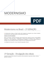 Modernismo - 1 Geração e 2 Geração