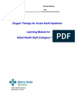 Oxygen Therapy Learning Module Cat 1and2