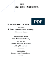 Jyotish 1893 The Astrological Self Instructor B.S. Row Basics