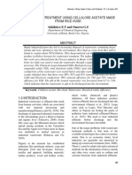 Wastewater Treatment Using Cellulose Acetate Made From Rice Husk