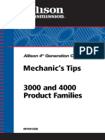 Allison Transmissions - 3000 and 4000 Products - Mechanics Tips - Rev 1 - 6420290 - 01