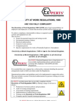 Electricity at Work Regulations 1989