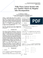 Algorithm For Fully Fuzzy Linear System With Hexegonal Fuzzy Number Matrix by Singular Value Decomposition